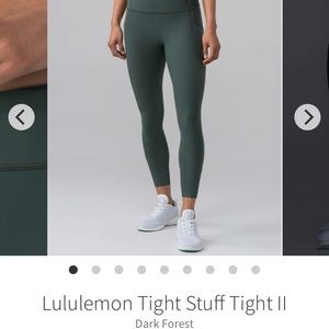 Lululemon tight stuff tight II in dark forest